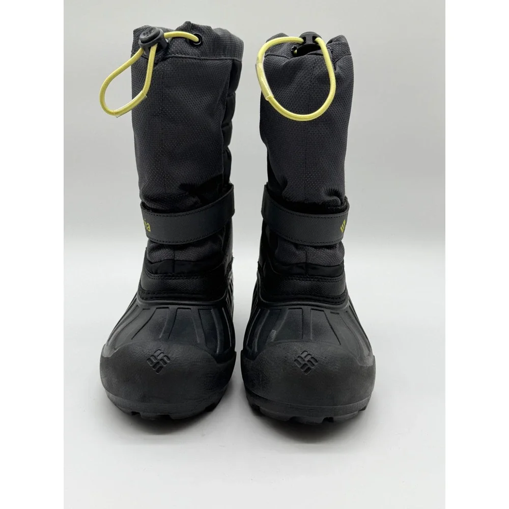 Columbia Powderbug Plus II Kids Snow Boots‎ Black Grey 400g Insulation Size 4
